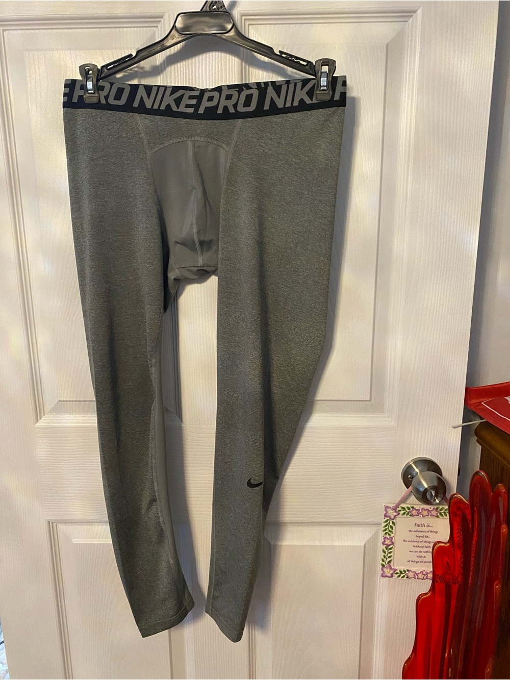 Nike Gray Performance Compression Tights - Picture 2 of 5